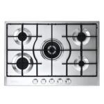 ELBA ELIO Built In Gas Hob, 5 Burners, 75 cm, Stainless Steel - ELIO75-545L