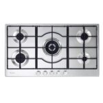 Elba Elio Built In Gas Hob, 90 cm, 5 Burners, Stainless Steel - ELIO95-545L