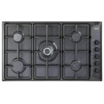 ELBA Alterum Built In Gas Hob, 5 Burners, 90 cm, Black - EN95-545ANT