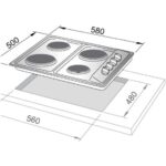 ELBA Elementum Built In Electric Hob, 4 Burners, 60 cm, Stainless Steel - ENS60-040XD - Image 2