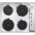 ELBA Elementum Built In Electric Hob, 4 Burners, 60 cm, Stainless Steel - ENS60-040XD