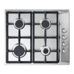 ELBA Alterum Built In Gas Hob, 4 Burners, 58 cm, Stainless Steel - ENS65-444XD