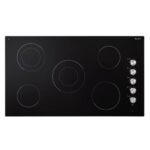 ELBA Elio Glass Built In Electric Hob, 5 Burners, 90 cm, Black - EVC915SK