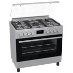 Gorenje Digital Gas Cooker, 5 Burners, 90 cm, Stainless Steel - GGI9C20X