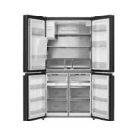 Gorenje No Frost Four Doors Refrigerator With Inverter Technology, 565 Liter, Black - NRM9181SBI - Image 2