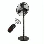 Prifix Shark Stand Fan With Remote Control, 18 Inch, Black - SFS-181
