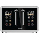 محمصة خبز رقمية 4 شرائح، أسود BT118-3072 من ارشيا