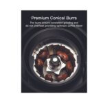 مطحنة قهوة ارشيا Premium، بقوة 200 وات، رمادي - CG014-2959 - Image 5