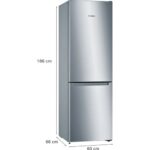 Bosch Series 2 No Frost Refrigerator, 302 Liter, Stainless Steel - KGN36NL30U - Image 5