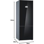 Bosch Series 6 Digital No Frost Refrigerator, 508 Liter, Black - KGN56LB3E9 - Image 2
