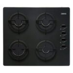 Zanussi Built In Gas Hob, 4 Bruner, 60 cm, Black Glass - ZGO62414BA