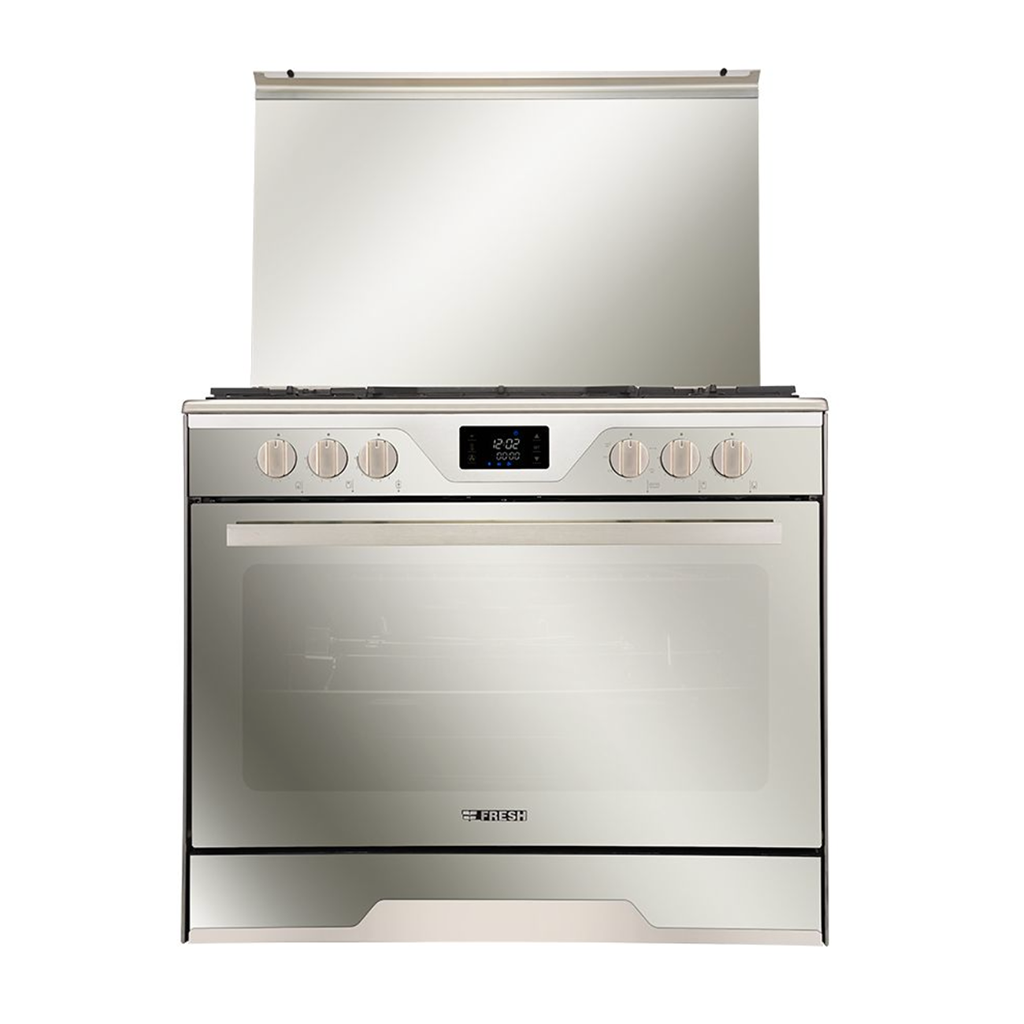 بوتاجاز فريش مودينا زجاج عاكس - 90 × 60 / 5 شعلة أستانلس ستيل