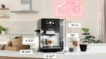 اسبرسو ماشيين بوش اوتوماتيك Verocafe Series8 ديجيتال تاتش ستانلس×اسود TQE80703 - Image 2